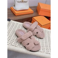 Hermes Shearling Sandals