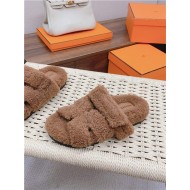 Hermes Shearling Sandals