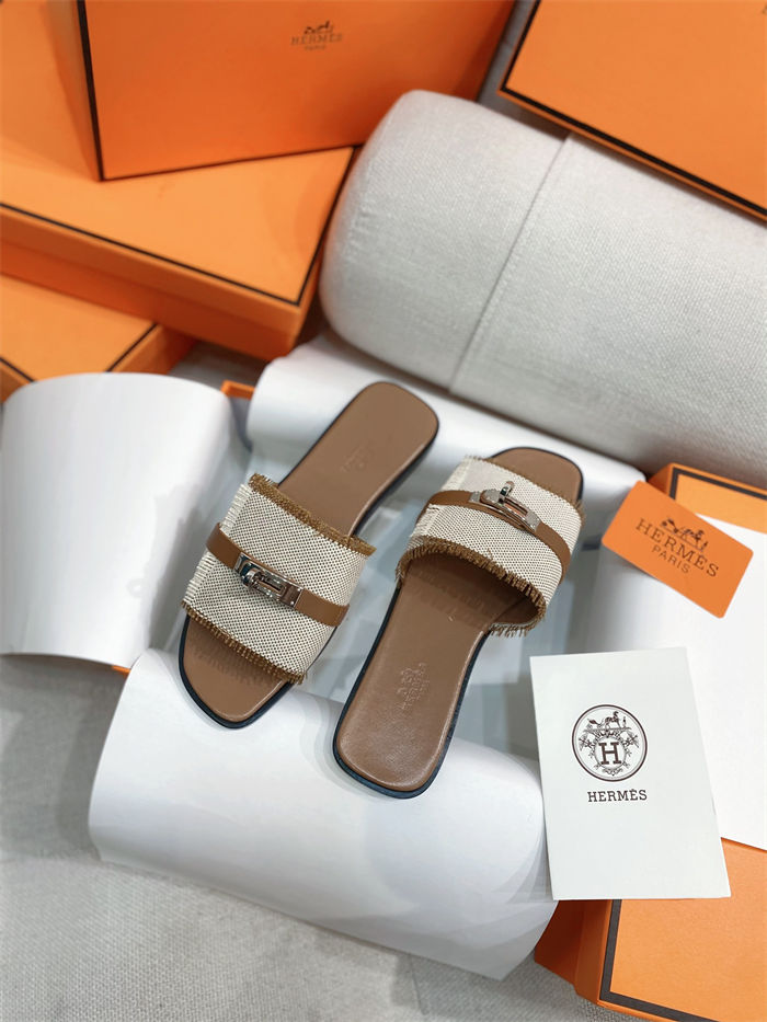 Hermes Giulia Sandals Denim