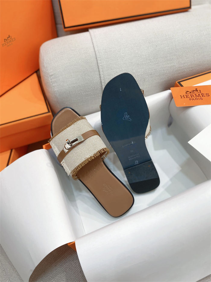 Hermes Giulia Sandals Denim