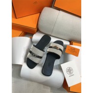 Hermes Giulia Sandals Denim