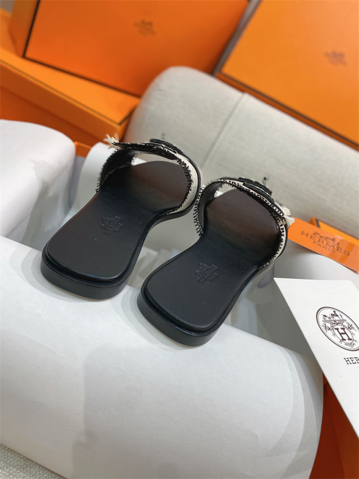 Hermes Giulia Sandals Denim