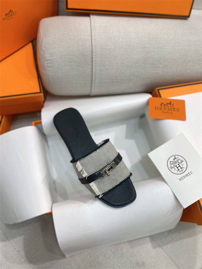 Hermes Giulia Sandals Denim