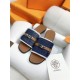 Hermes Giulia Sandals Denim