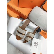 Hermes Giulia Sandals 45MM Denim