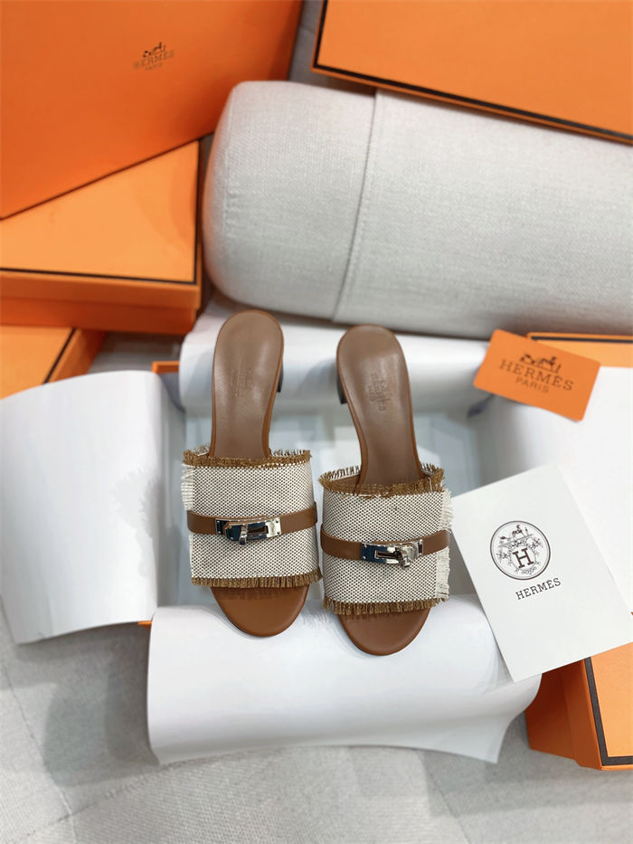 Hermes Giulia Sandals 45MM Denim