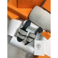 Hermes Giulia Sandals 45MM Denim