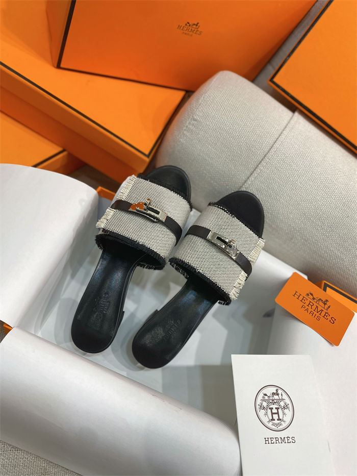 Hermes Giulia Sandals 45MM Denim