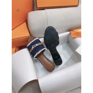 Hermes Giulia Sandals 45MM Denim