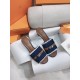 Hermes Giulia Sandals 45MM Denim