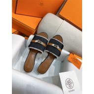 Hermes Giulia Sandals 45MM Denim