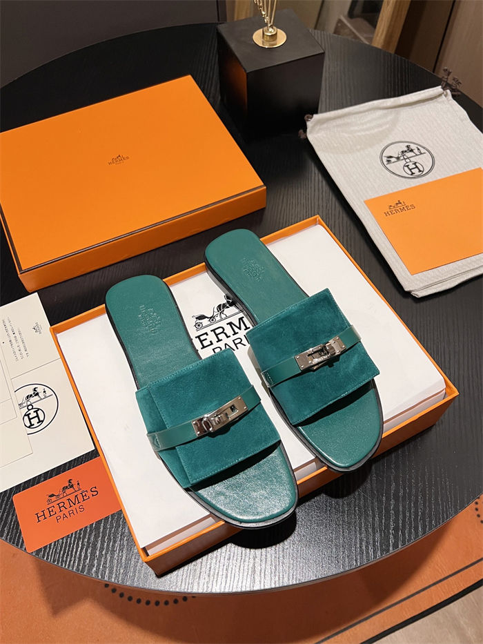 Hermes Giulia Sandals Suede