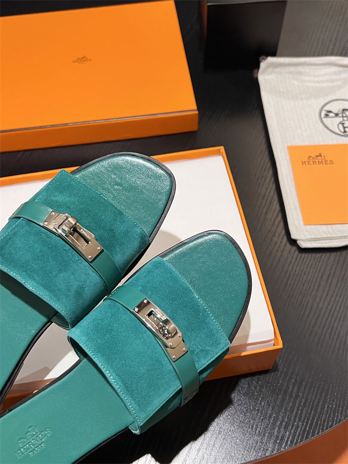 Hermes Giulia Sandals Suede