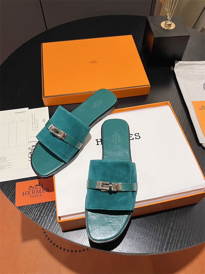 Hermes Giulia Sandals Suede