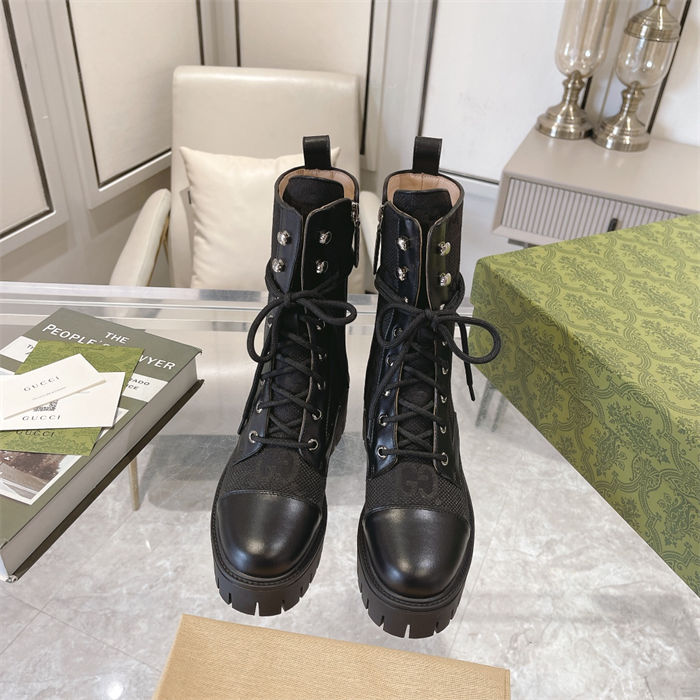 Gucci Ankle Boots Lace Up