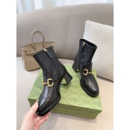 Gucci Heeled Ankle Boots Horsebit 55MM