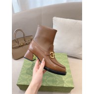 Gucci Heeled Ankle Boots Horsebit 55MM