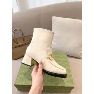 Gucci Heeled Ankle Boots Horsebit 55MM