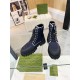 Gucci Ankle Boots Jumbo GG Lace Up