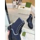 Gucci Ankle Boots Jumbo GG Lace Up