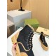 Gucci Ankle Boots Jumbo GG Lace Up