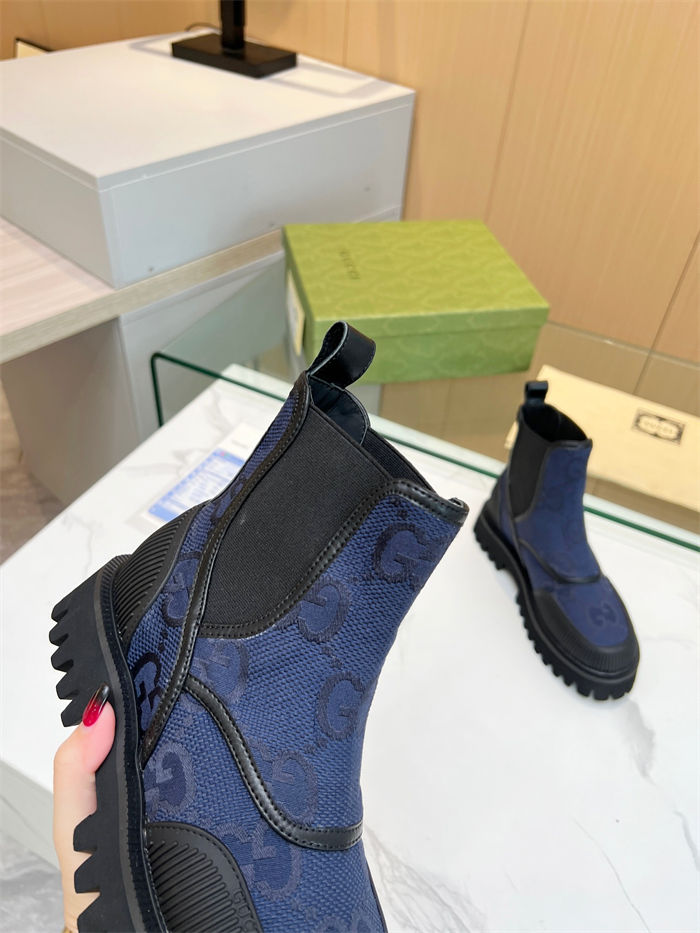 Gucci Ankle Boots Jumbo GG Elastic