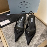 Prada Slingback Pumps 50MM Satin