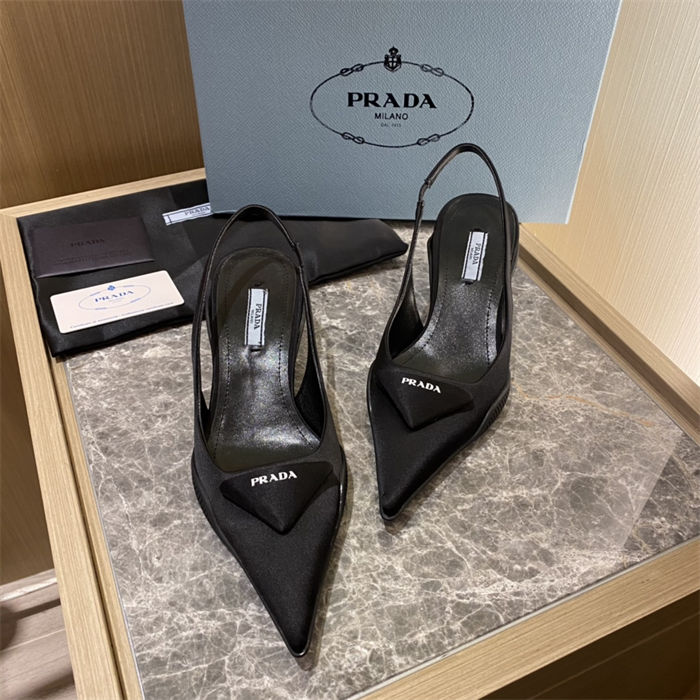 Prada Slingback Pumps 50MM Satin