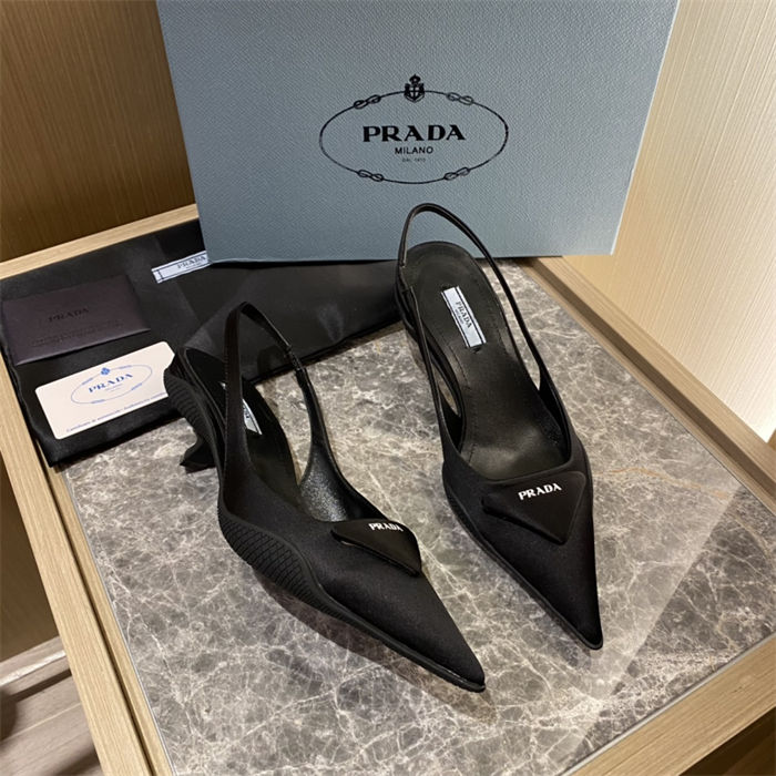 Prada Slingback Pumps 50MM Satin