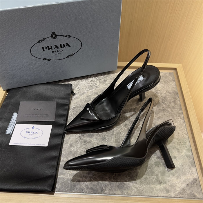 Prada Slingback Pumps 90MM Brushed