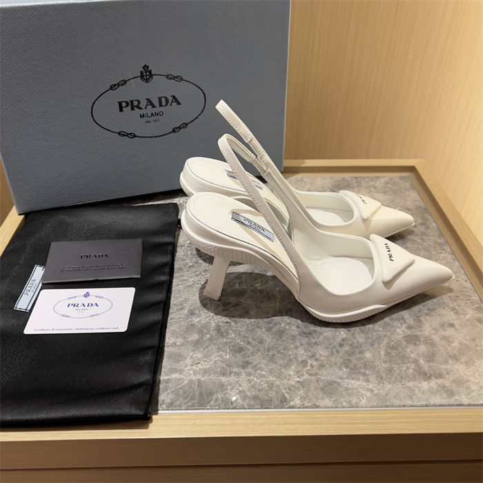 Prada Slingback Pumps 90MM Brushed