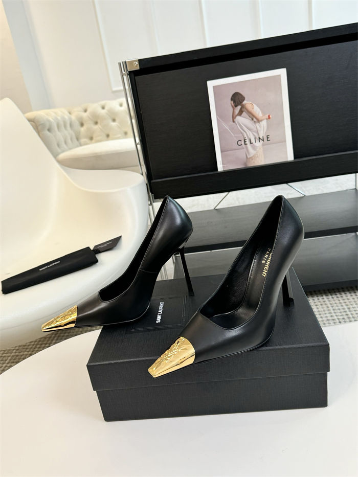 Saint Laurent JEANNE PUMPS 100MM IN SMOOTH LEATHER