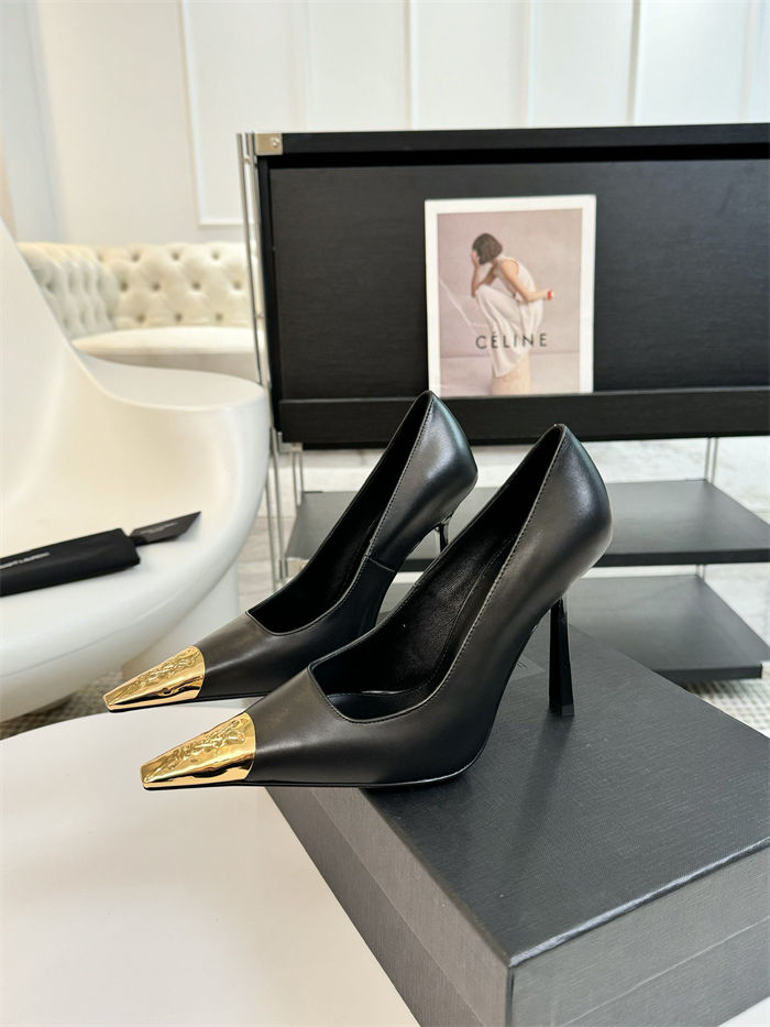 Saint Laurent JEANNE PUMPS 100MM IN SMOOTH LEATHER